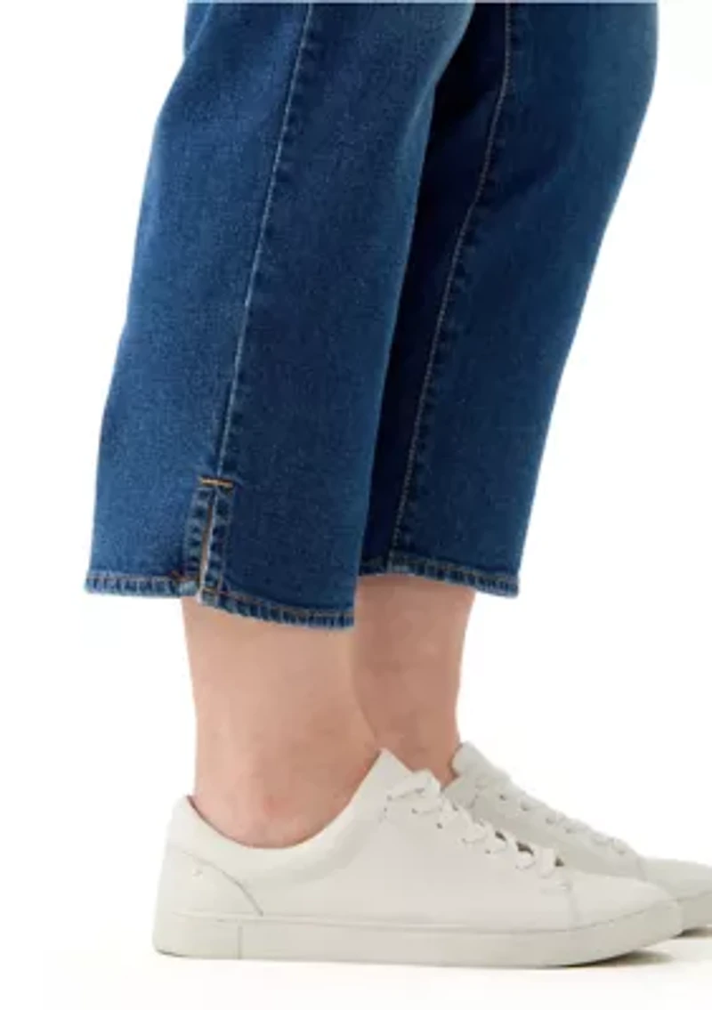 Plus Cropped Straight Leg Jeans