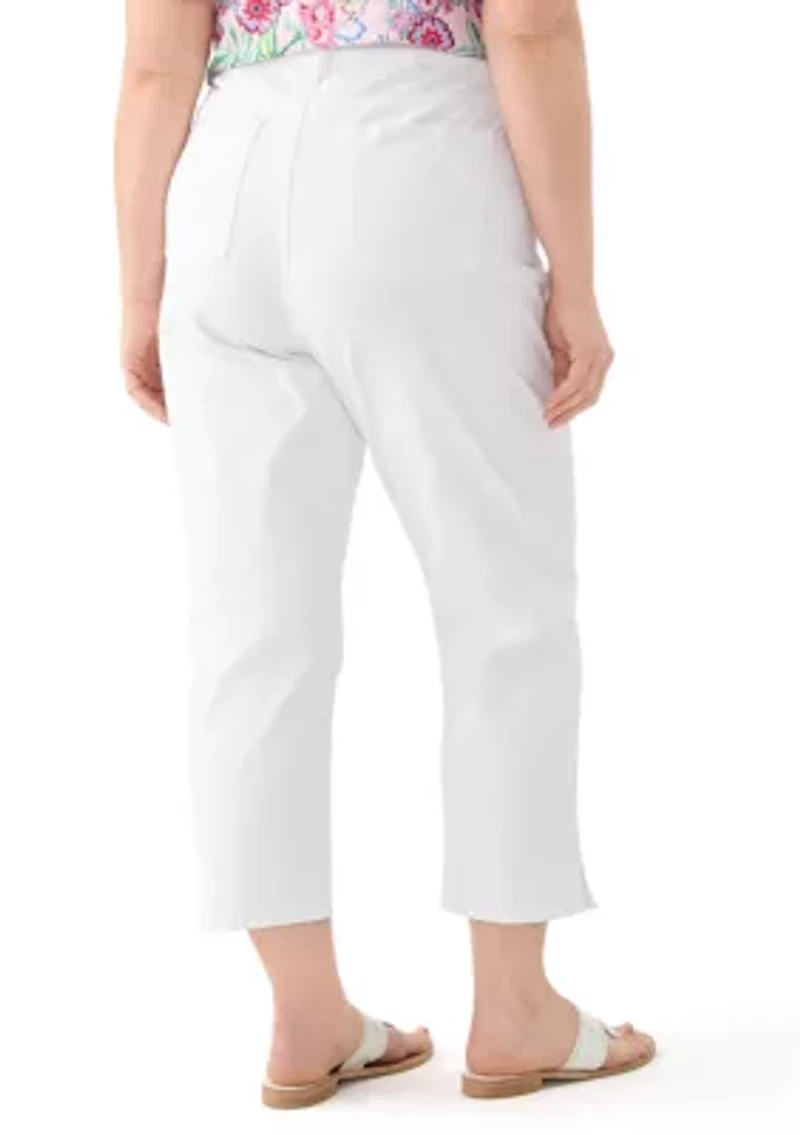 Plus Cropped Straight Leg Jeans