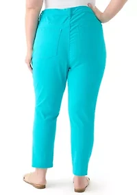 Plus Roll Cuff Cropped Pants