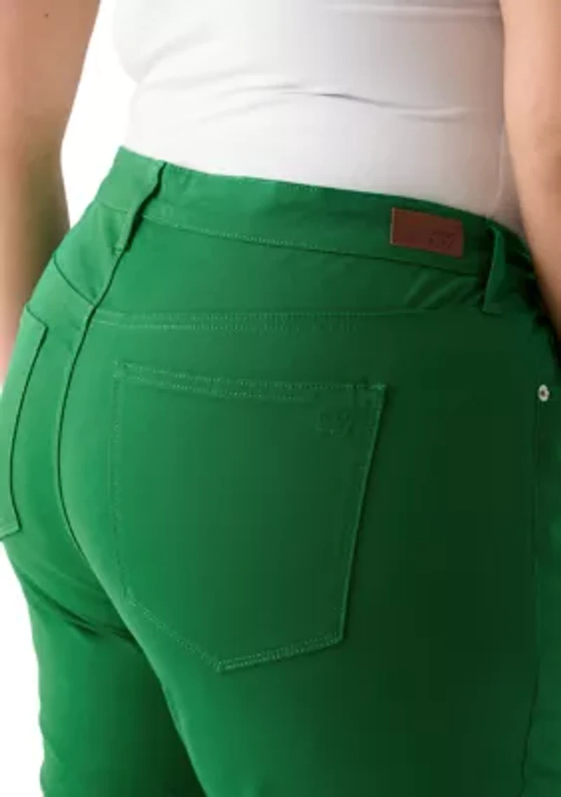 Plus Roll Cuff Cropped Pants