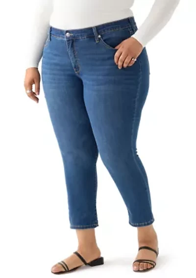 Plus Roll Cuff Cropped Pants