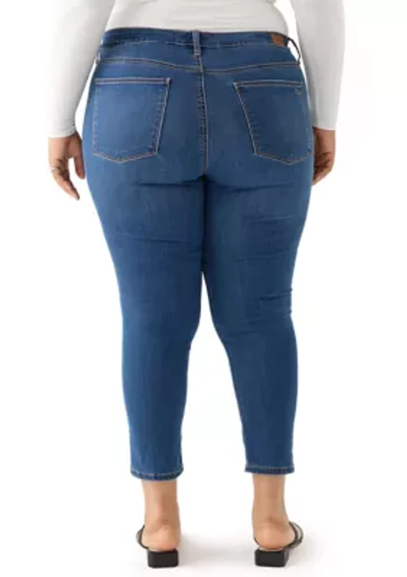 Plus Roll Cuff Cropped Pants