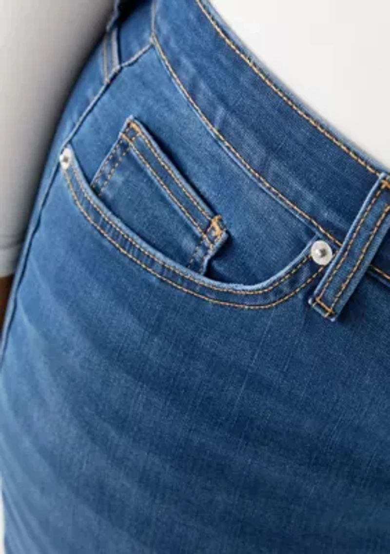 Plus Roll Cuff Cropped Pants