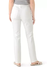 Women's Mid Rise Ruffle Hem Cropped Pants
