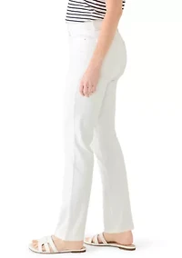 Women's Mid Rise Ruffle Hem Cropped Pants