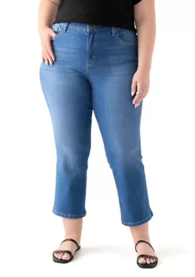 Plus High Kick Flared Ankle Jeans