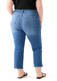 Plus High Kick Flared Ankle Jeans