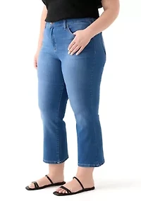 Plus High Kick Flared Ankle Jeans