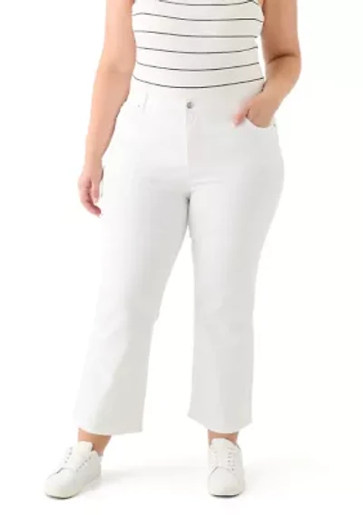 Plus High Rise Kick Flare Ankle Length Pants