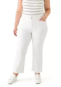 Plus High Rise Kick Flare Ankle Length Pants