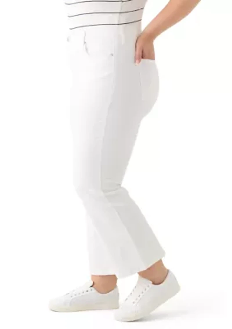 Plus High Rise Kick Flare Ankle Length Pants