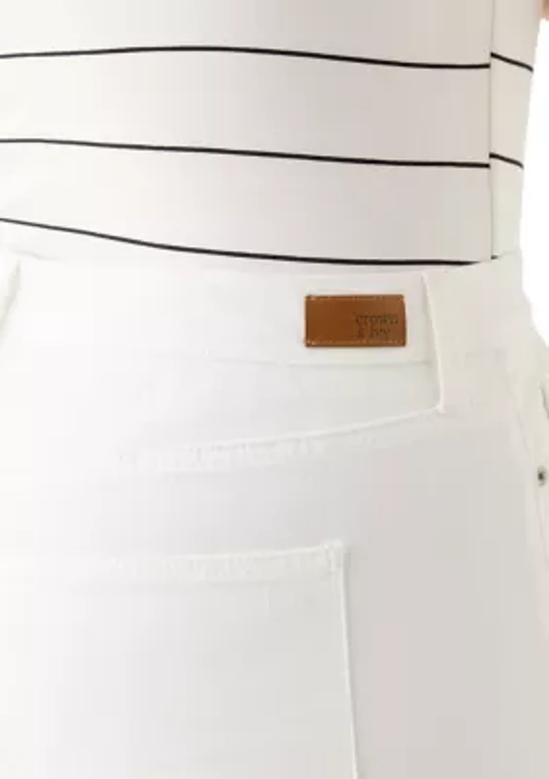 Plus High Rise Kick Flare Ankle Length Pants