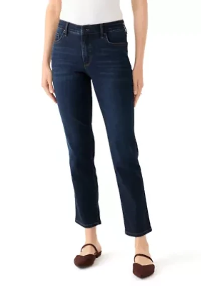 Women's Mid Rise Straight Leg Jeans