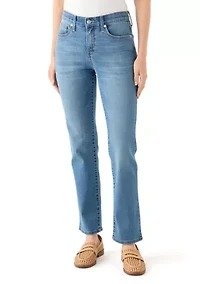 Women's Mid Rise Straight Leg Jeans