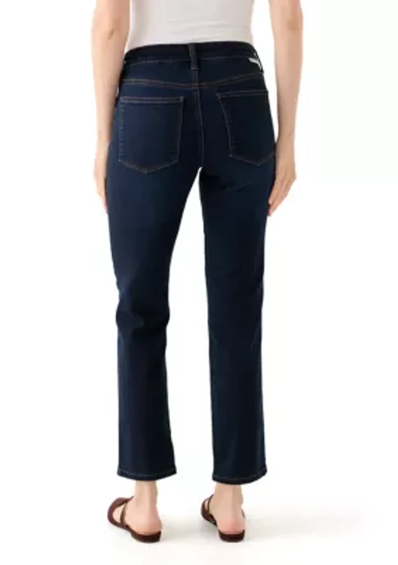 Women's Mid Rise Straight Leg Jeans