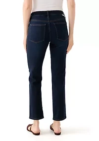 Women's Mid Rise Straight Leg Jeans