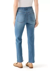 Women's Mid Rise Straight Leg Jeans