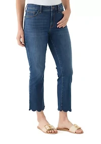 Women's Scallop Kick Flare Jeans