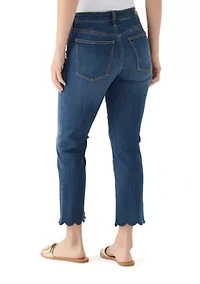 Women's Scallop Kick Flare Jeans