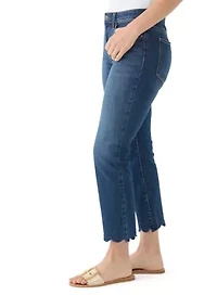 Women's Scallop Kick Flare Jeans