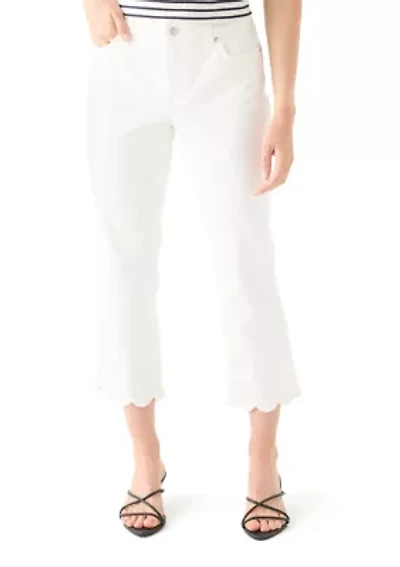 Petite Scallop Kick Flare Pants