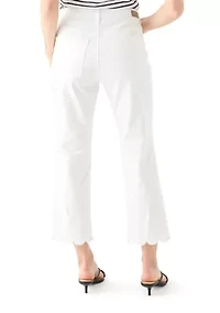Petite Scallop Kick Flare Pants
