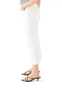 Petite Scallop Kick Flare Pants