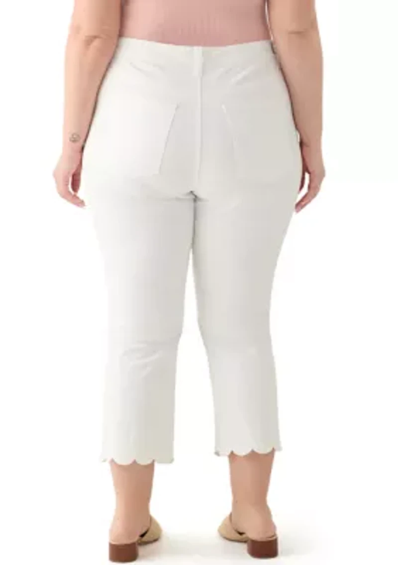 Plus Scallop Kick Flare Jeans