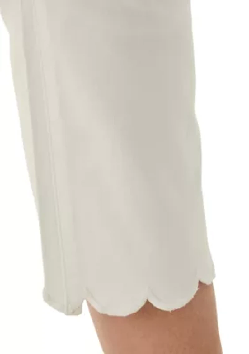 Plus Scallop Kick Flare Jeans