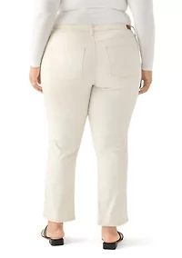 Plus Mid Rise Straight Jeans