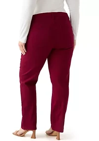 Plus Mid Rise Straight Jeans