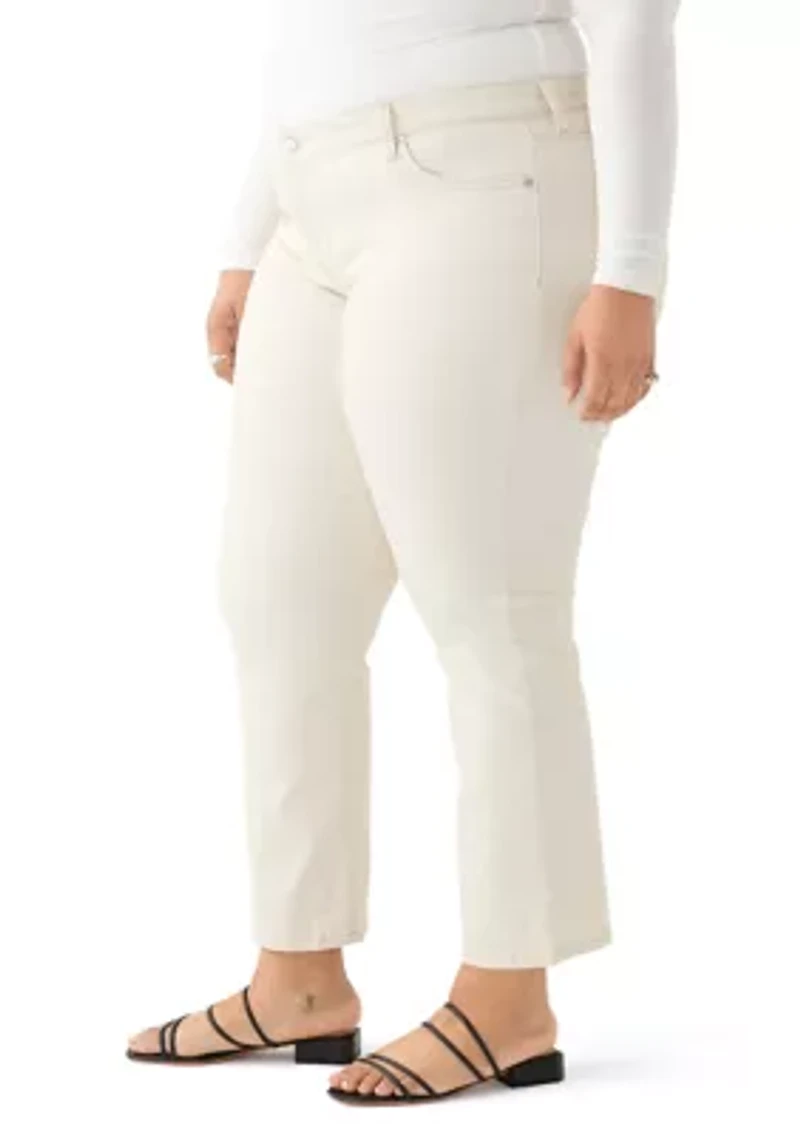 Plus Mid Rise Straight Jeans