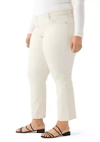 Plus Mid Rise Straight Jeans