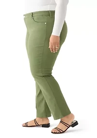 Plus Mid Rise Straight Jeans