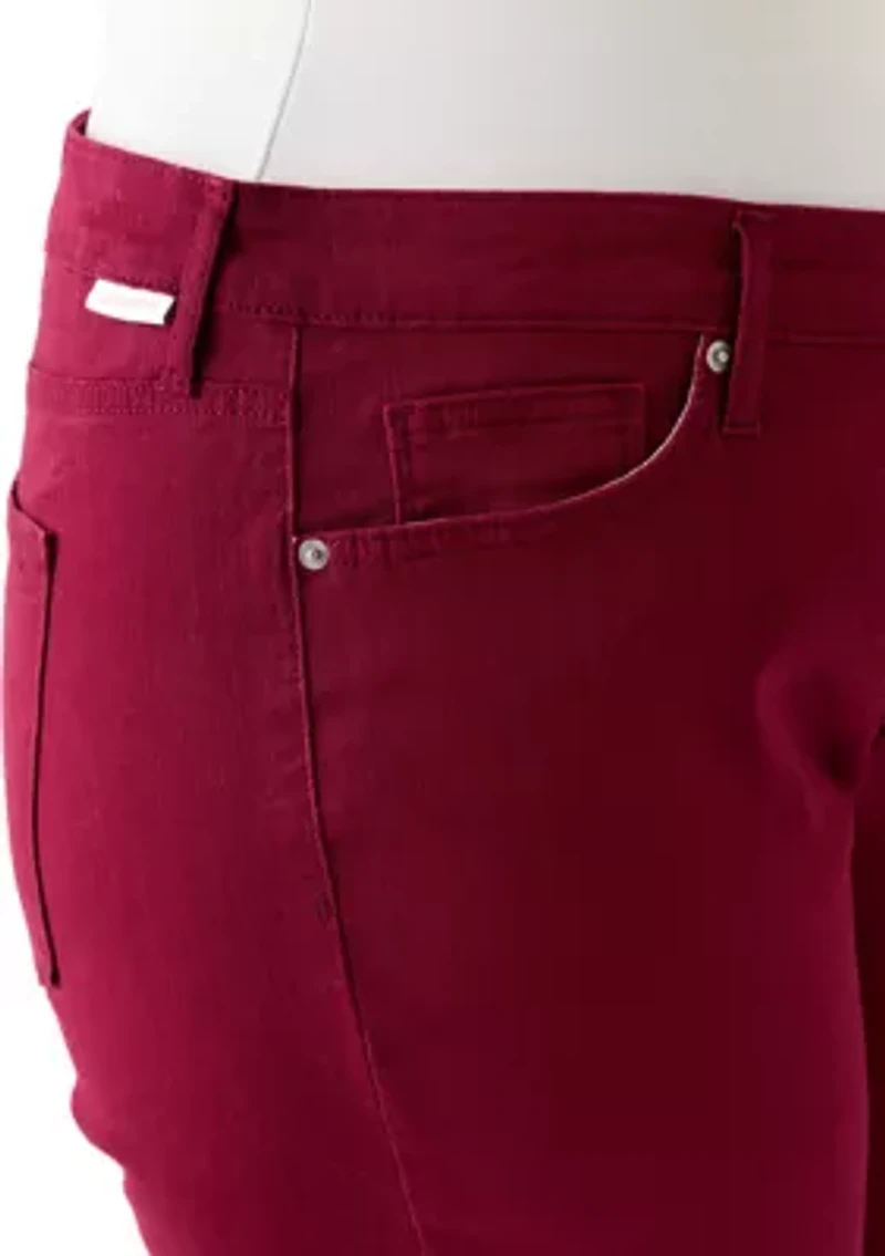 Plus Mid Rise Straight Jeans