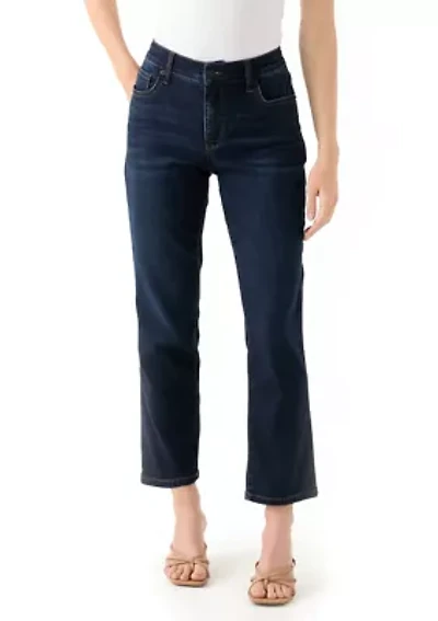 Petite Mid Rise Straight Jeans