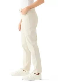 Petite Mid Rise Straight Jeans