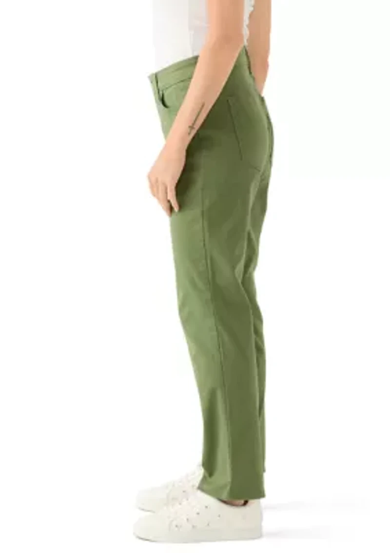 Petite Mid Rise Straight Jeans