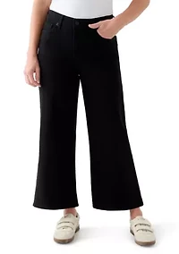 Women's High Rise Wide Leg Cropped Jeans