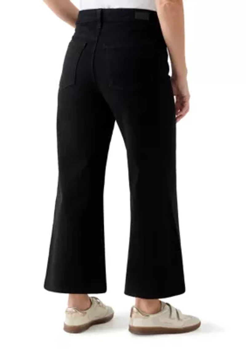 Women's High Rise Wide Leg Cropped Jeans