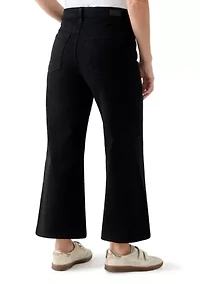 Women's High Rise Wide Leg Cropped Jeans