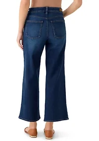 Women's High Rise Wide Leg Cropped Jeans