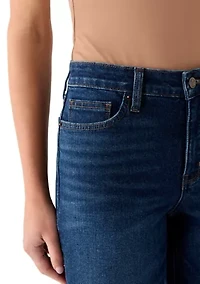 Women's High Rise Wide Leg Cropped Jeans