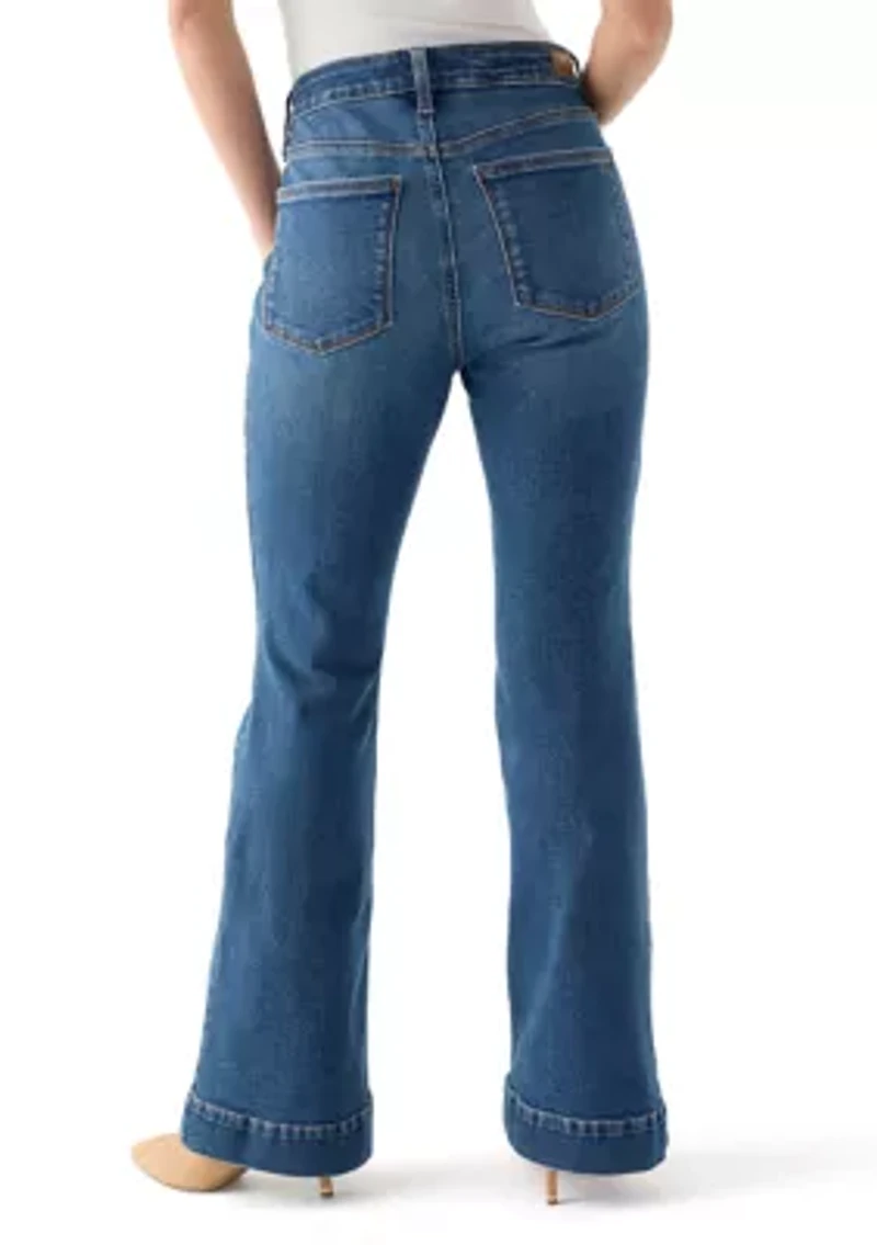 Petite High Rise Flare Jeans
