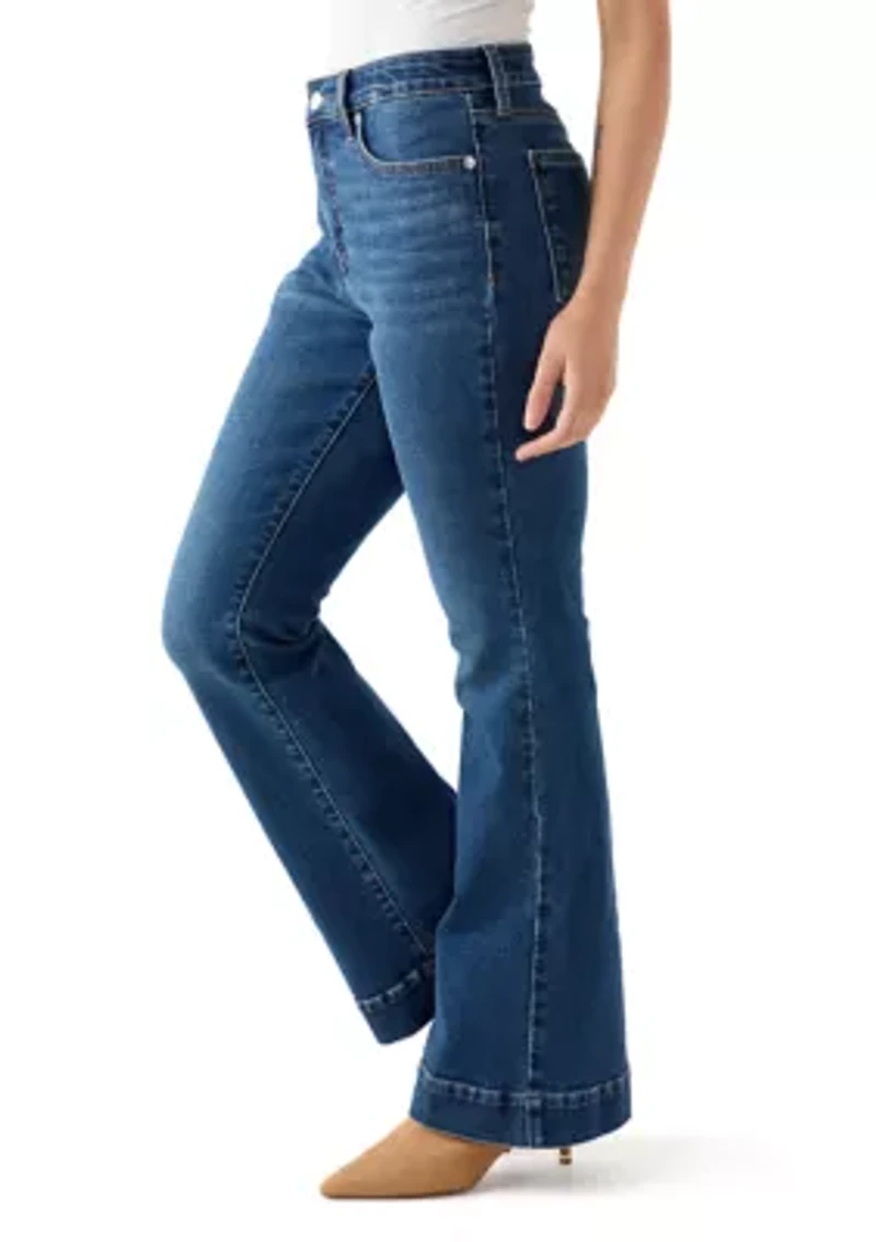 Petite High Rise Flare Jeans