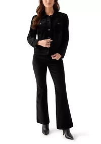 Petite Puff Sleeve Corduroy Jacket