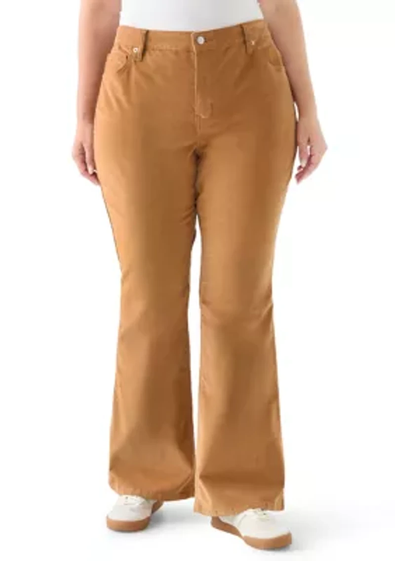 Plus Corduroy Flare Pants