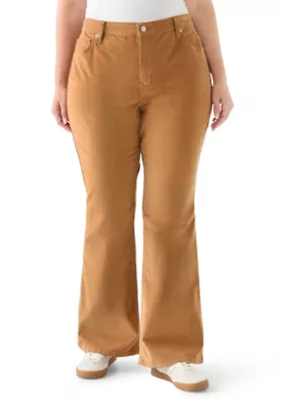 Plus Corduroy Flare Pants