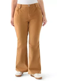 Plus Corduroy Flare Pants