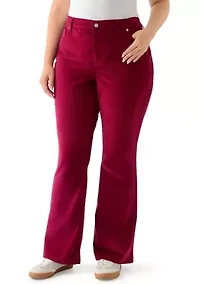 Plus Corduroy Flare Pants
